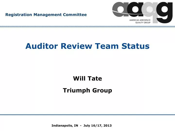 auditor review team status