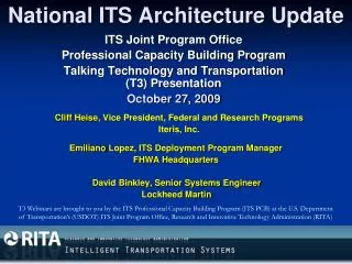 National ITS Architecture Update