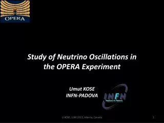 Study of Neutrino Oscillations in the OPERA Experiment