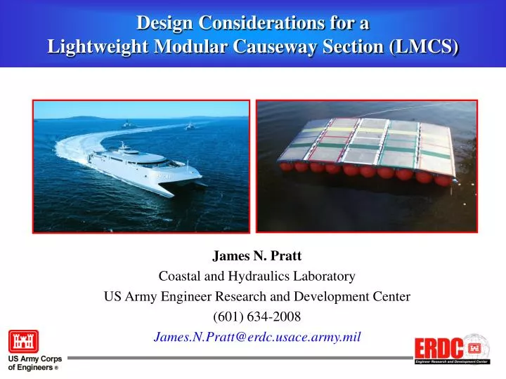 design considerations for a lightweight modular causeway section lmcs