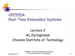 CPE555A: Real-Time Embedded Systems