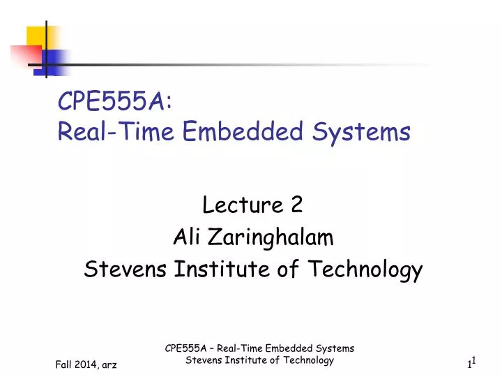 cpe555a real time embedded systems
