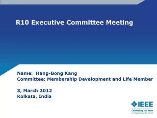 R10 Executive Committee Meeting