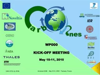 WP000 KICK-OFF MEETING May 10-11, 2010