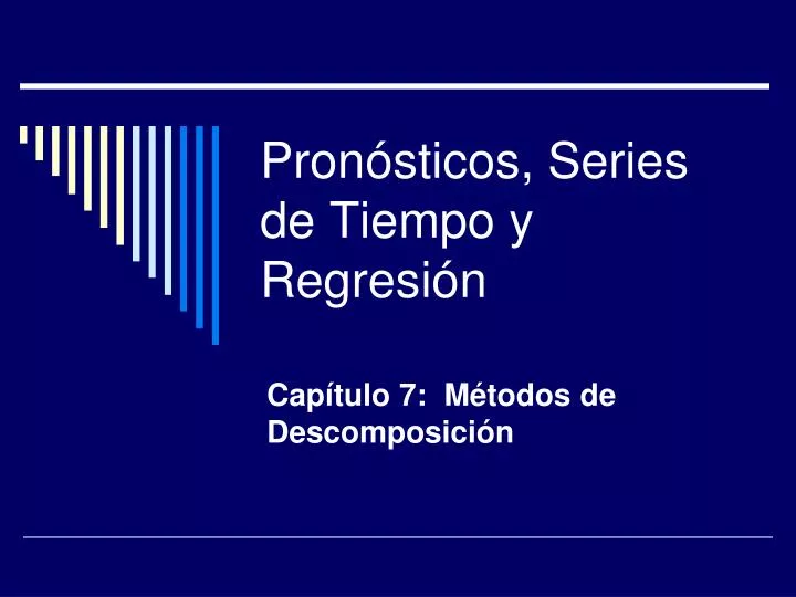 pron sticos series de tiempo y regresi n