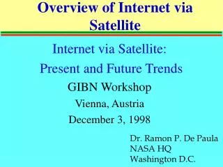 Overview of Internet via Satellite