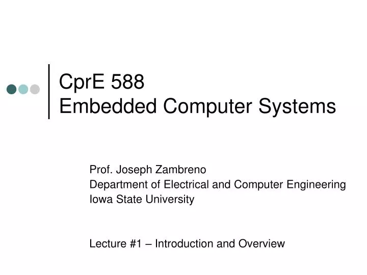 cpre 588 embedded computer systems