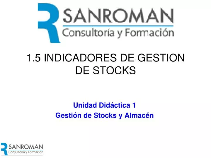 1 5 indicadores de gestion de stocks