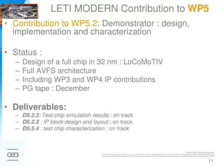 leti modern contribution to wp5