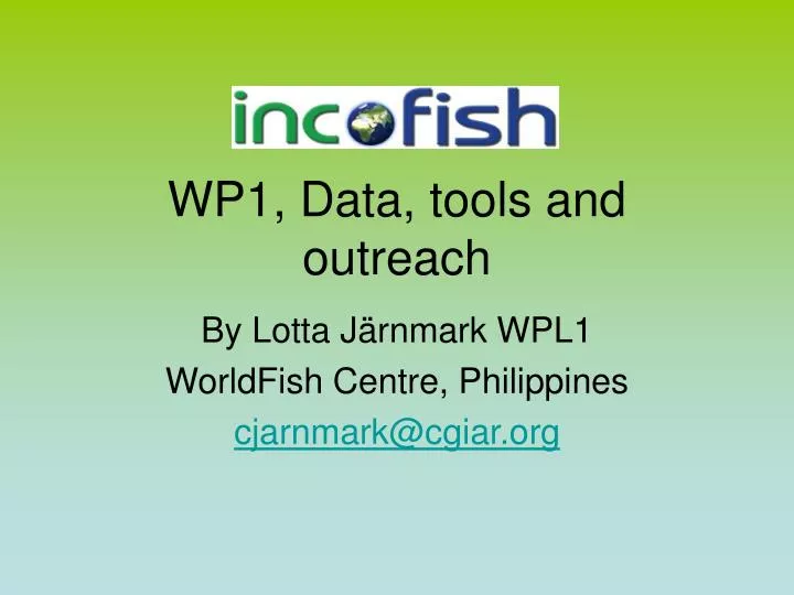 wp1 data tools and outreach