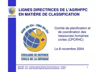 lignes directrices de l agrhfpc en mati re de classification
