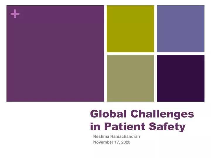 global challenges in patient safety