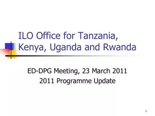 ILO Office for Tanzania, Kenya, Uganda and Rwanda