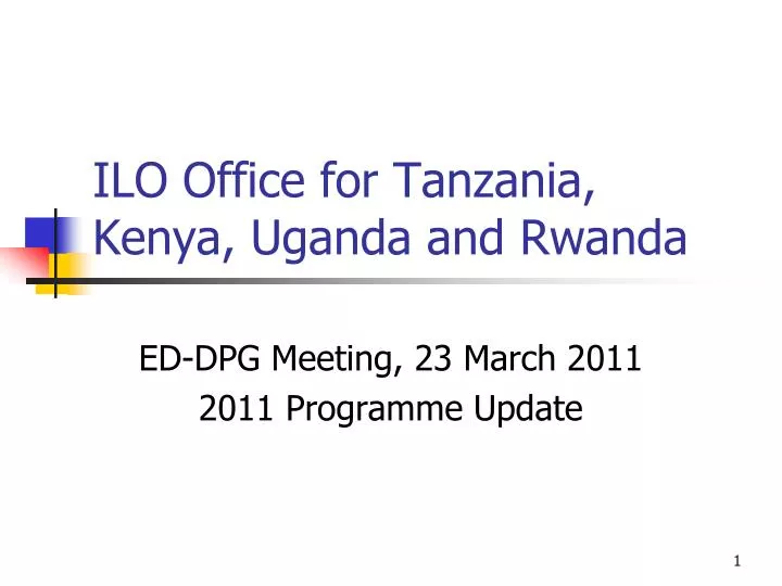 ilo office for tanzania kenya uganda and rwanda