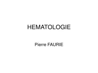 hematologie