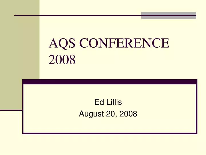 aqs conference 2008