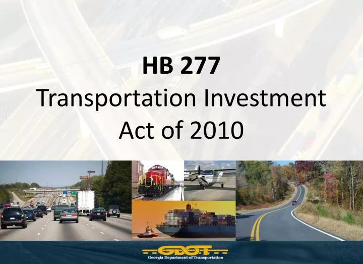 hb 277 transportation investment act of 2010