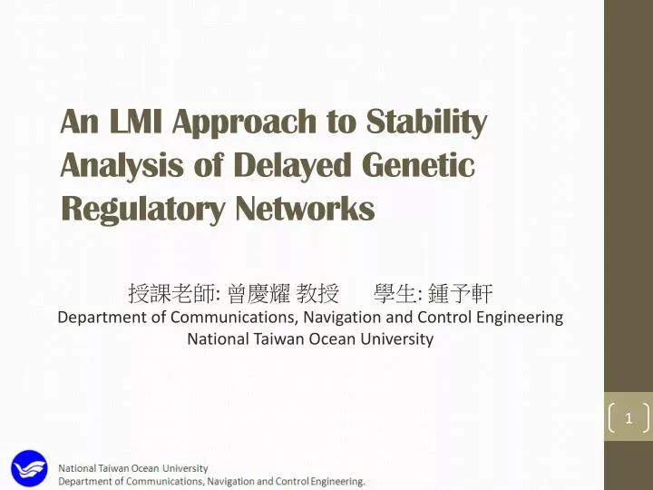 an lmi approach to stability analysis of delayed genetic regulatory networks