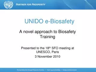 UNIDO e-Biosafety