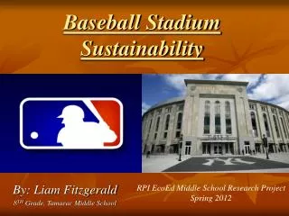 Baseball Stadium Sustainability