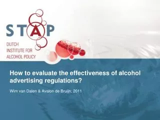 How to evaluate the effectiveness of alcohol advertising regulations?