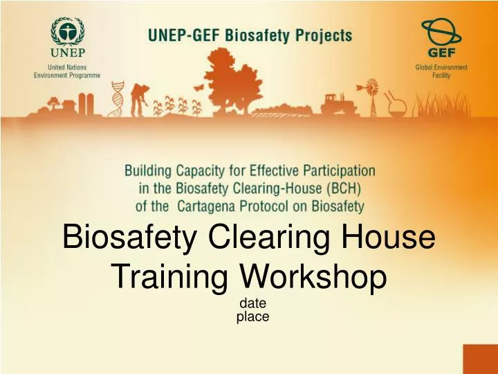 biosafety clearing house training workshop