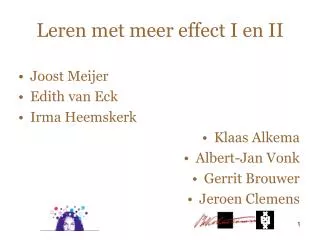 leren met meer effect i en ii