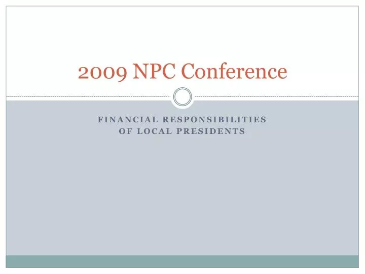 2009 npc conference