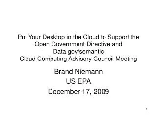 Brand Niemann US EPA December 17, 2009