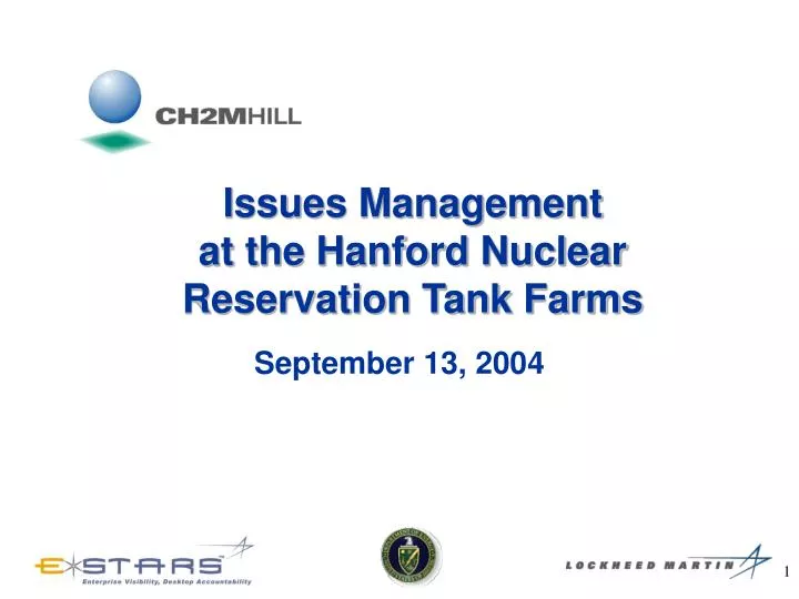 issues management at the hanford nuclear reservation tank farms