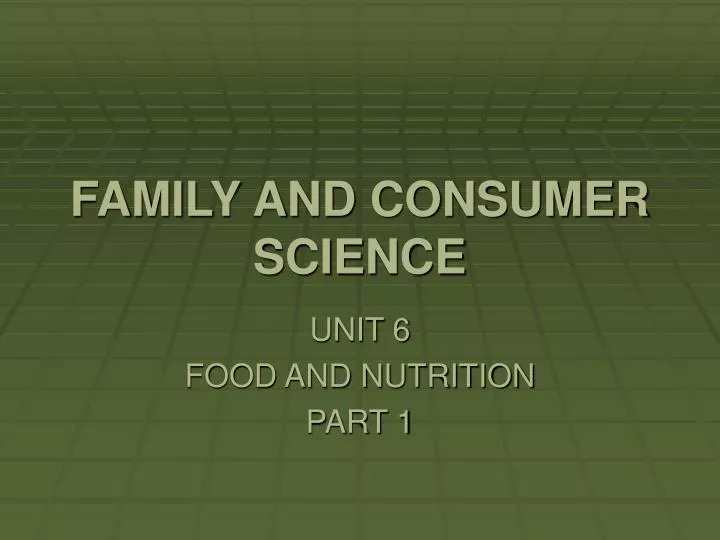 family and consumer science
