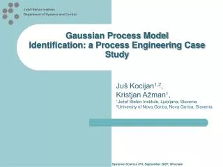 Gaussian Process Model Identification : a Process Engineering Case Study