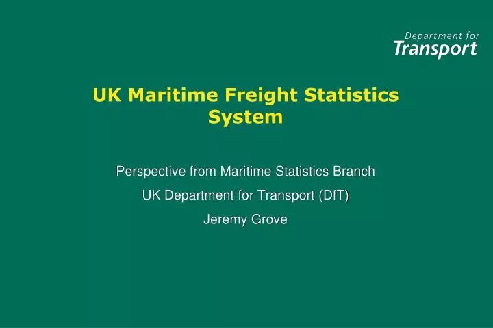 uk maritime freight statistics system