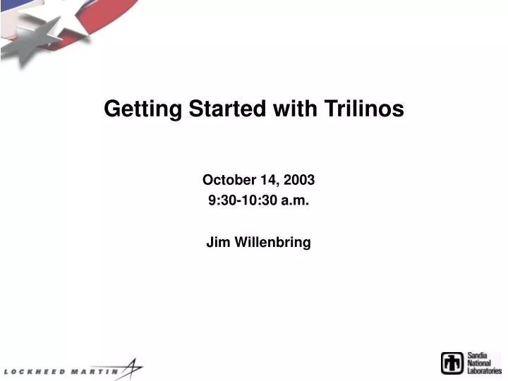 getting started with trilinos