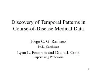 Discovery of Temporal Patterns in Course-of-Disease Medical Data