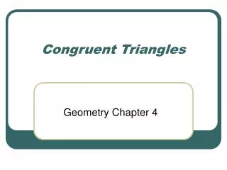 Congruent Triangles