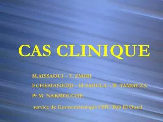 cas clinique