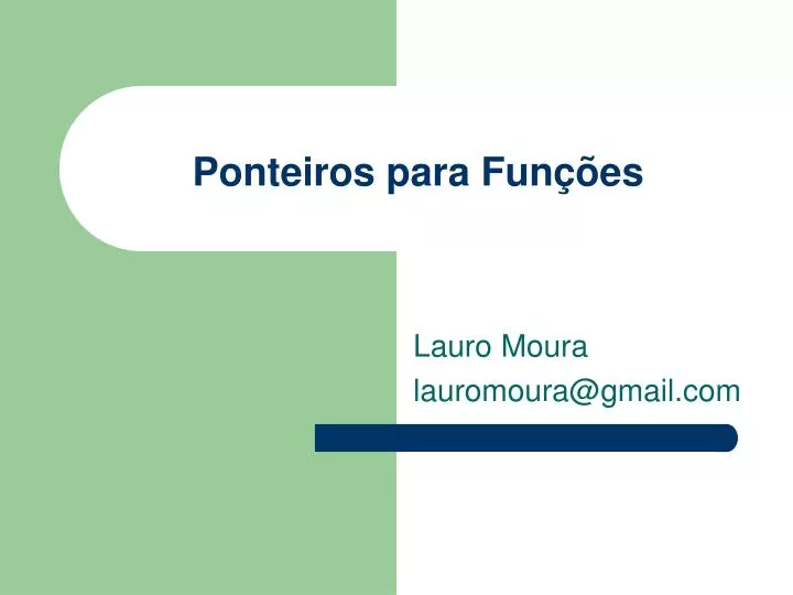 ponteiros para fun es