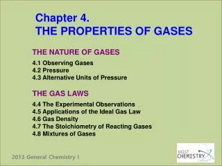 Chapter 4. THE PROPERTIES OF GASES