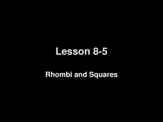 Lesson 8-5