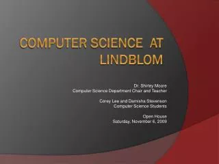 Computer Science At Lindblom