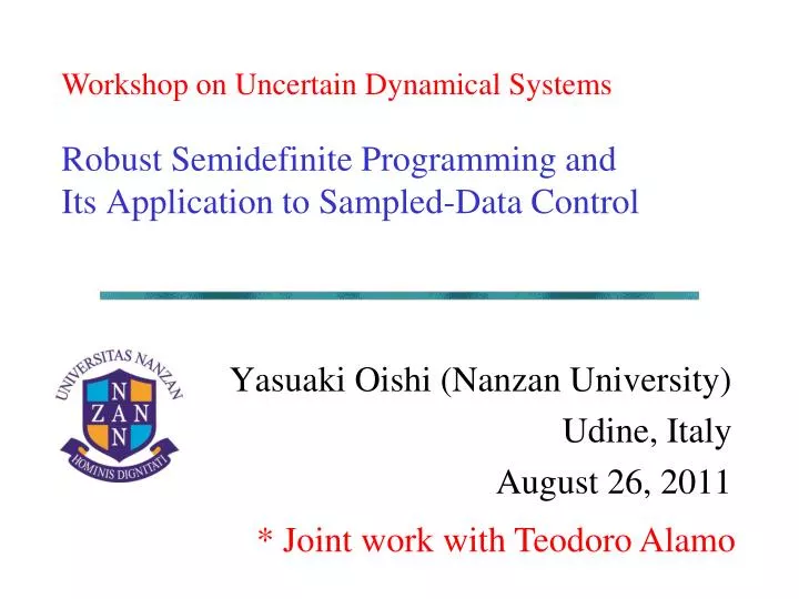 robust semidefinite programming and its application to sampled data control