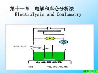 electrolysis and coulometry