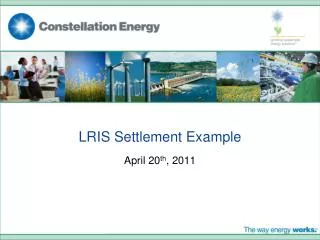 LRIS Settlement Example