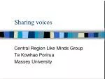 Sharing voices - slide 1