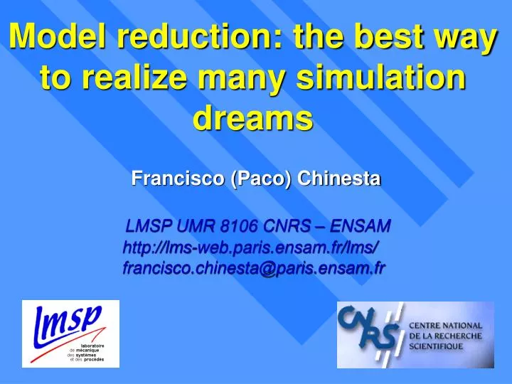 model reduction the best way to realize many simulation dreams