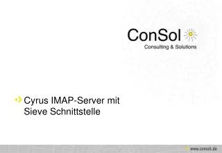 Cyrus IMAP-Server mit Sieve Schnittstelle