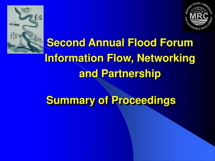 second annual flood forum information flow networking and partnership