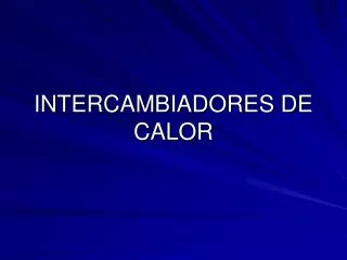 intercambiadores de calor