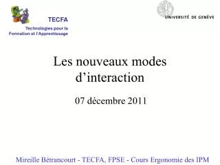 les nouveaux modes d interaction